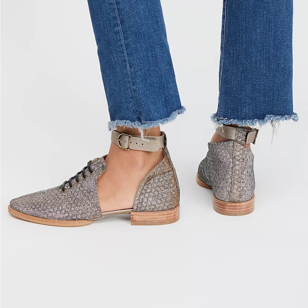 Free PEOPLE LUCCA OXFORD in METALLIC - Picture 2 of 14